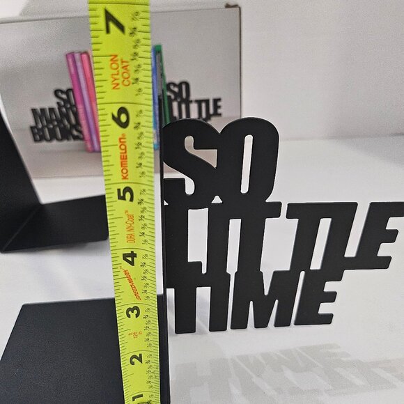 Balvi So Many Books So Little Time Black Metal Bookend New - Picture 10 of 11